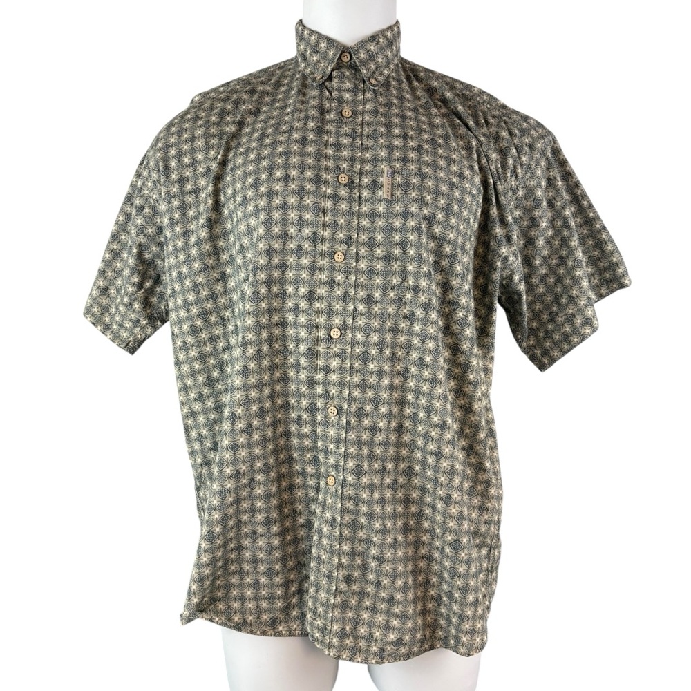 Vintage Chaps Ralph Lauren Mens Large Button Camp Tiki Hawaiian Cotton (29)